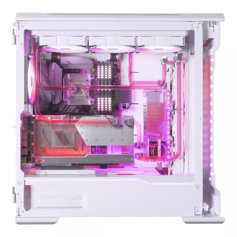 Blok wodny + backplate Phanteks Glacier G40 Acrylic miedź szary Transparent