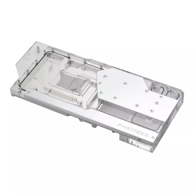 Blok wodny + backplate Phanteks Glacier G40 Acrylic miedź szary Transparent