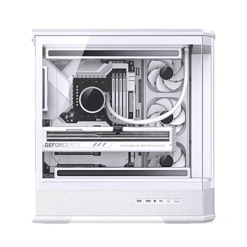 Obudowa komputerowa Jonsbo D400 Midi Tower ATX Szkło Hartowane - Biała