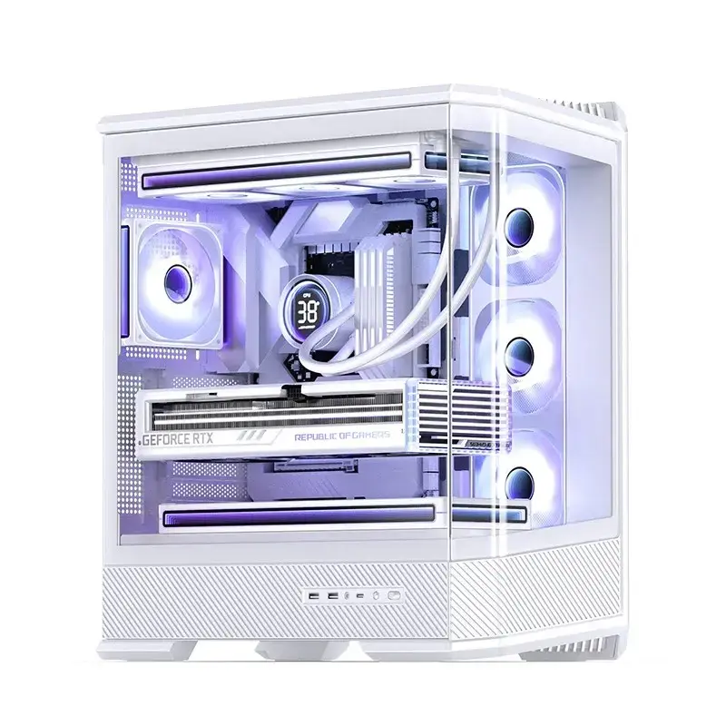 Obudowa komputerowa Jonsbo D400 Midi Tower ATX Szkło Hartowane - Biała