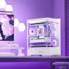 Obudowa komputerowa Jonsbo D400 Midi Tower ATX Szkło Hartowane - Biała