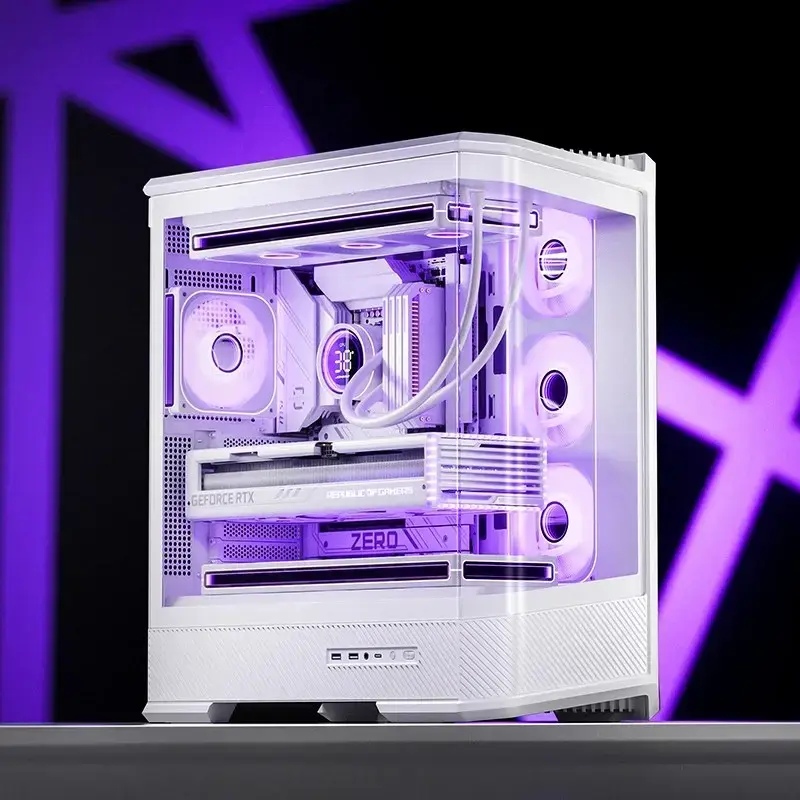 Obudowa komputerowa Jonsbo D400 Midi Tower ATX Szkło Hartowane - Biała