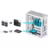 Obudowa komputerowa Jonsbo D400 Midi Tower ATX Szkło Hartowane - Biała