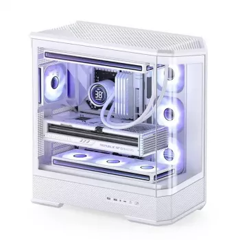 Obudowa komputerowa Jonsbo D400 Midi Tower ATX Szkło Hartowane - Biała