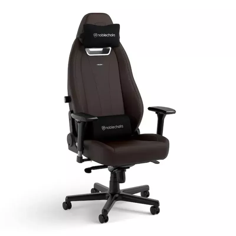 Fotel gamingowy noblechairs LEGEND — siedzisko wyściełane, brązowy, szerokość 520 mm, wysokość 132–142 cm, maksymalne obciążenie 150 kg