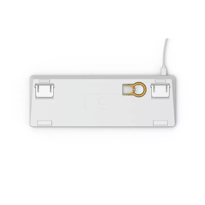 Klawiatura Glorious Gaming GMMK USB QWERTY US International srebrna, biała