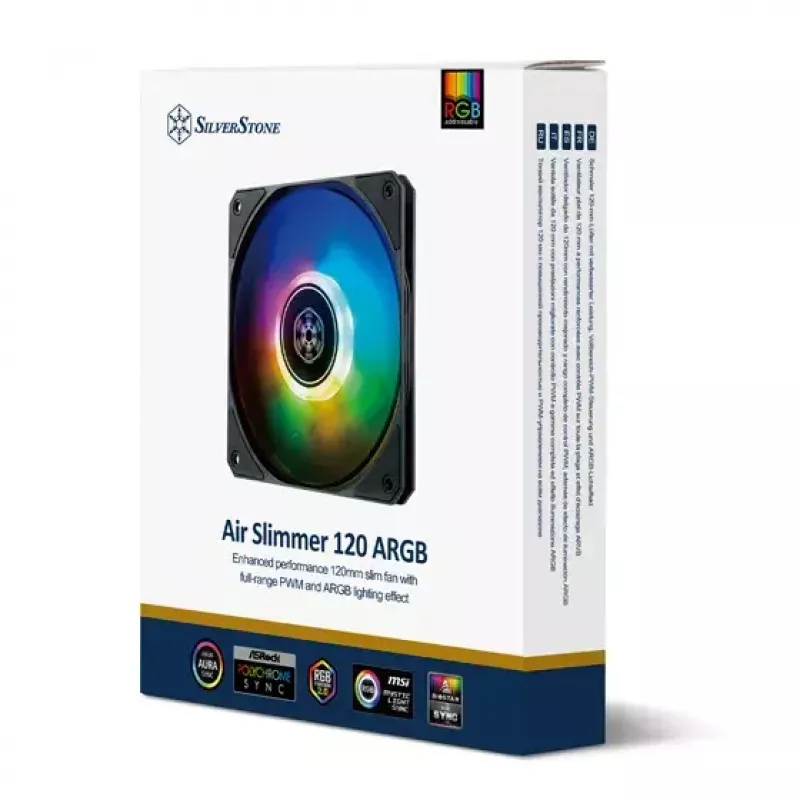 Chłodzenie powietrzne Silverstone Air Slimmer 120 12 cm czarne przezroczyste