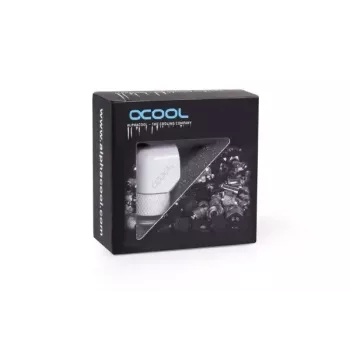Zestaw montażowy Alphacool Eiszapfen Łącznik L obrotowy gwint zewnętrzny G1/4 na gwint wewnętrzny G1/4 biały