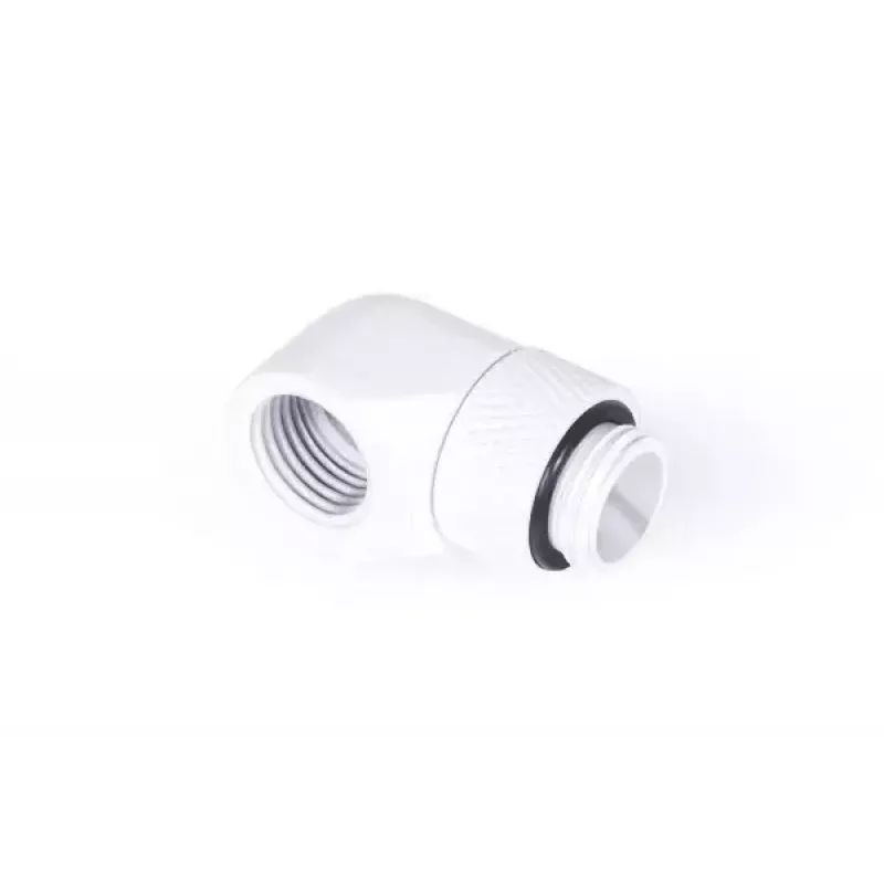 Zestaw montażowy Alphacool Eiszapfen Łącznik L obrotowy gwint zewnętrzny G1/4 na gwint wewnętrzny G1/4 biały