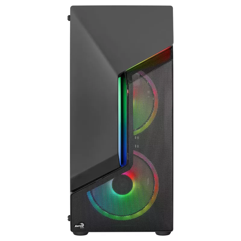 Aerocool SCAPEBKV3 Gaming ATX Case Front RGB LED Tempered Glass 3x ARGB Fans Czarny