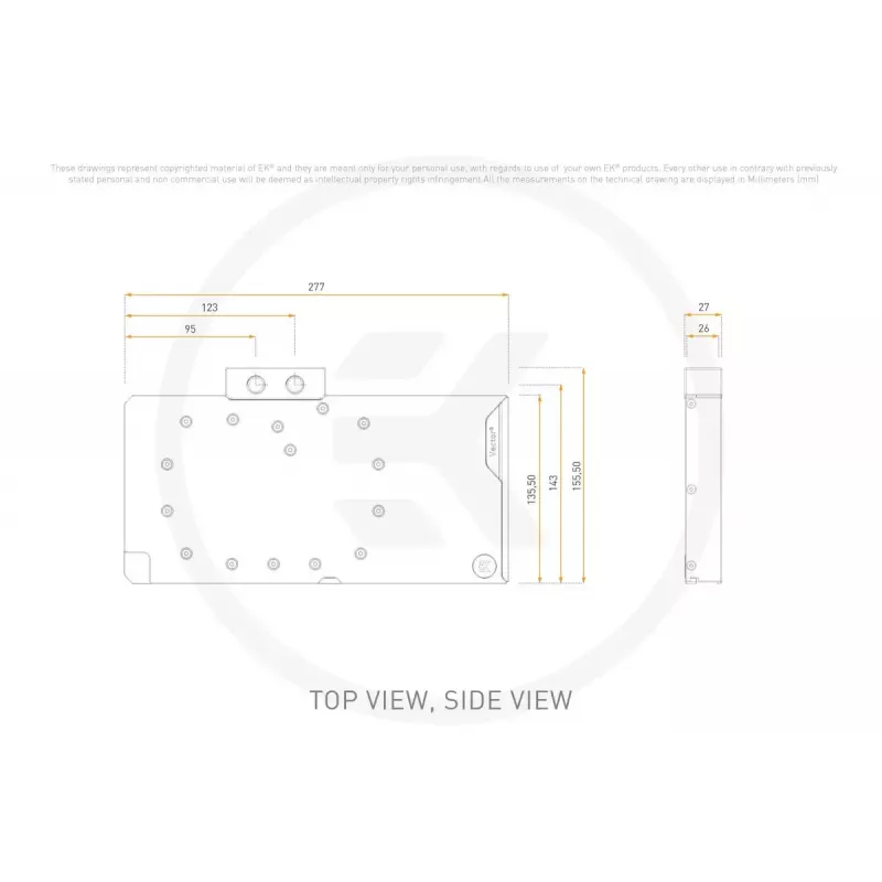 Blok wodny GPU EK Water Blocks EK-Quantum Vector3 Astral RTX 5090 D-RGB Acrylic