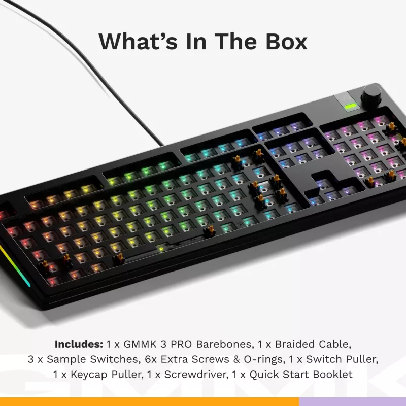 Glorious PC Gaming Race GMMK 3 PRO Barebones klawiatura Full-size USB RGB LED