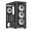 Aerocool D501A Midi Tower Czarny, Drewno