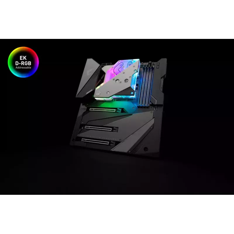Blok wodny EK Water Blocks Akryl Aluminium Mosiądz Miedź Srebrny Przezroczysty