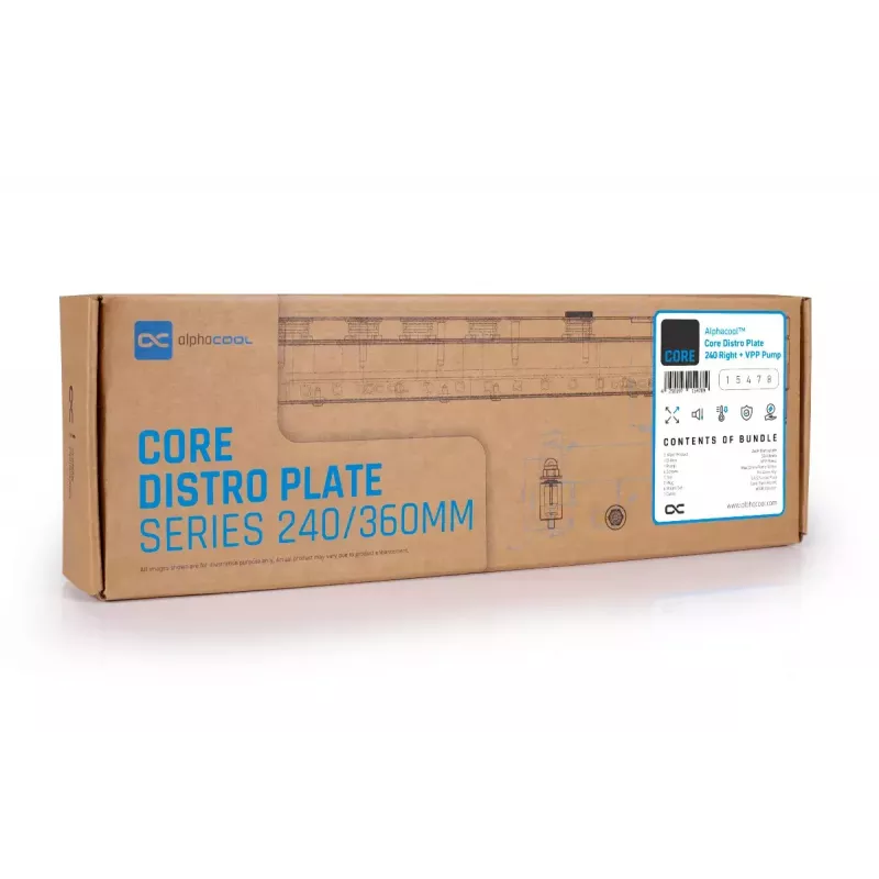 Pompa i zbiornik Alphacool Core Distro Plate Czarny Transparent Acrylic Aluminium Ceramic Synthetic