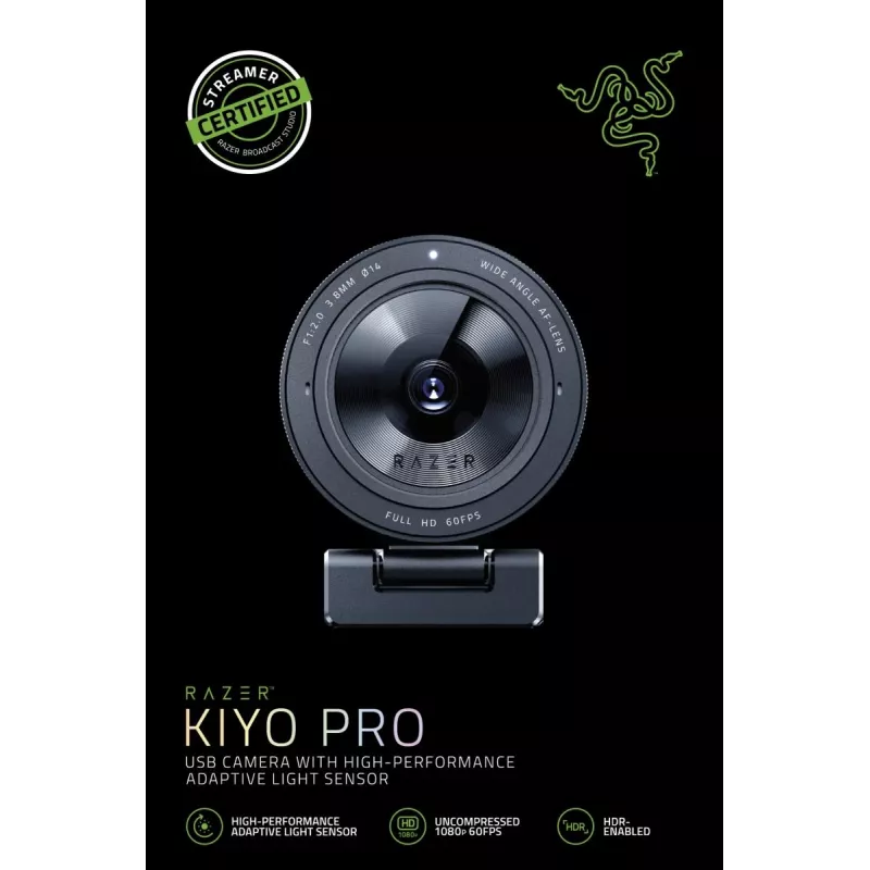 Kamera internetowa Razer Kiyo Pro 2,1 MP 1920 x 1080 pikseli USB Czarna