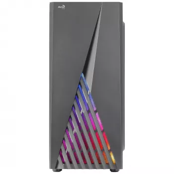 Aerocool DELTABKV1 ATX PC Case RGB Front Full Side Window 12cm Fan Czarny
