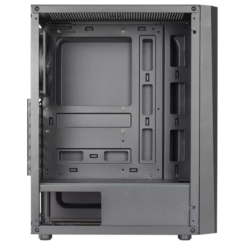 Aerocool DELTABKV1 ATX PC Case RGB Front Full Side Window 12cm Fan Czarny