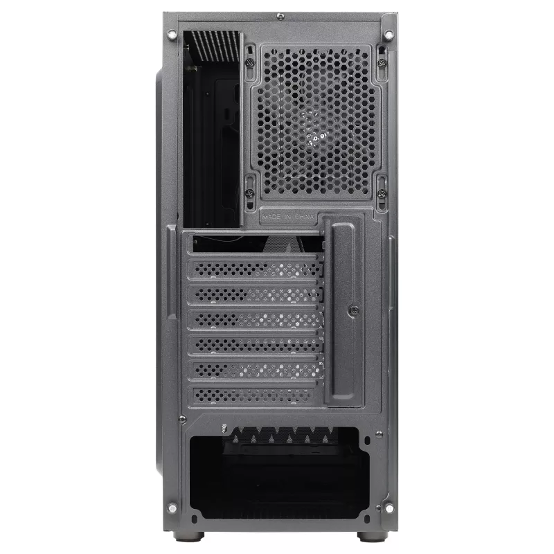 Aerocool DELTABKV1 ATX PC Case RGB Front Full Side Window 12cm Fan Czarny