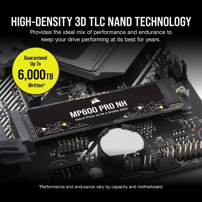 CORSAIR SSD - 4TB - MP600 Pro Nh PCI-E 4.0 (gen 4) x4 NVMe M.2