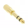 Adapter audio InLine 6,3mm męski / 3,5mm żeński stereo, pozłacany, metalowy