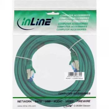 Kabel krosowy InLine S/FTP PiMF Cat.6A bezhalogenowy 500 MHz zielony 10 m