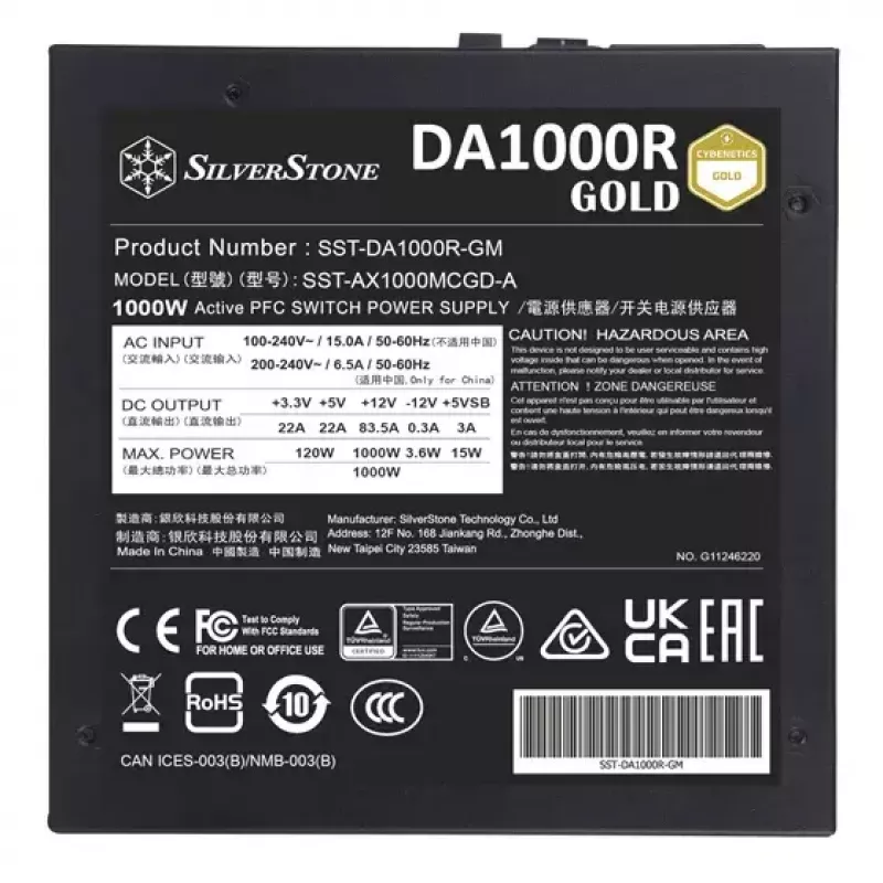 Zasilacz Silverstone DA1000R Gold 1000 W