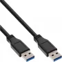 InLine USB 3.2 Gen.1 kabel Type A male / A male, Czarny, 5m