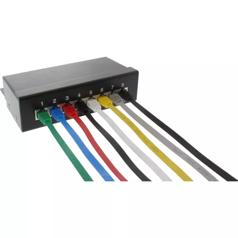 InLine płaski Ultraslim Patch kabel U/UTP Cat.6 Gigabit ready czarny 1 m