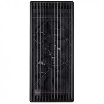 Obudowa PC ASUS ProArt PA602 Midi Tower Czarna — obsługa ATX/EATX, szkło hartowane, 2x wentylatory 200 mm z przodu, chłodnica 360 mm na górze, GPU do 450 mm