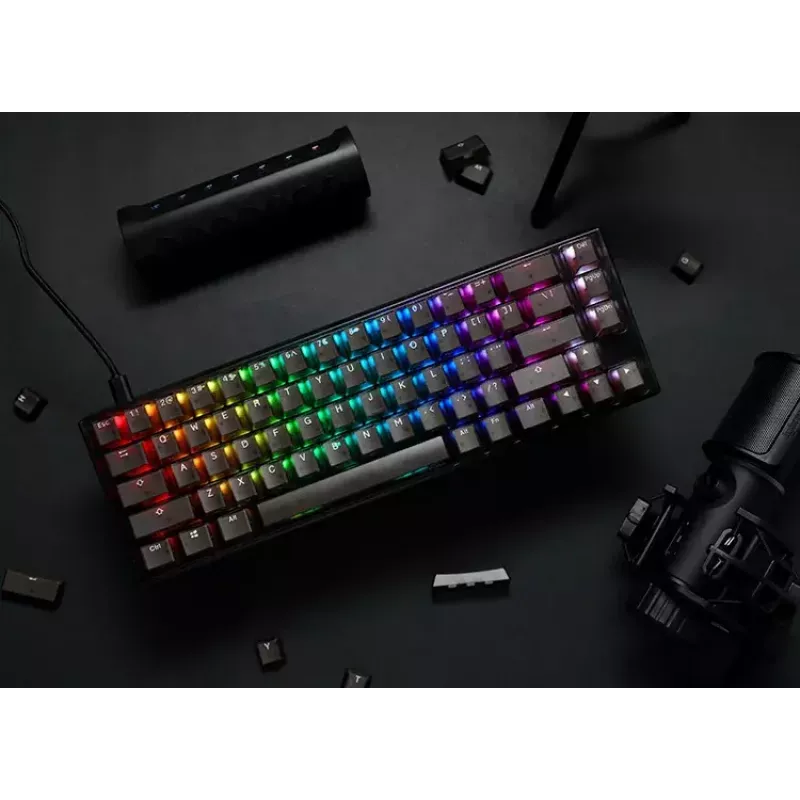 Ducky One 3 Aura SF Klawiatura Gaming USB QWERTY Czarna 67 Klawiszy RGB