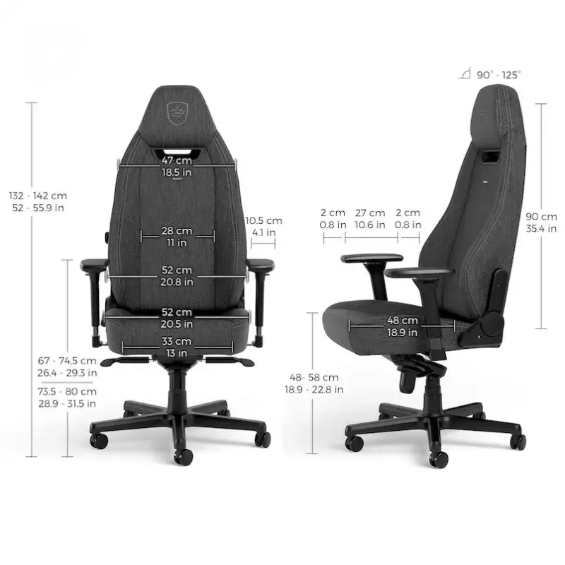 Fotel gamingowy PC noblechairs LEGEND TX Tapicerowane wyściełane siedzisko Antracytowy Szary