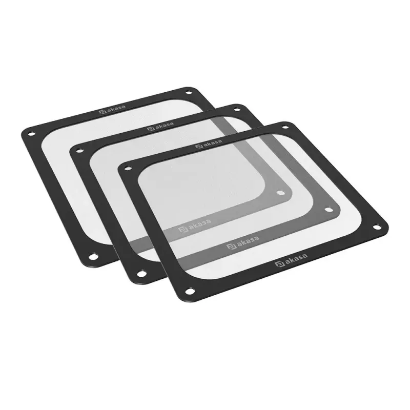 Filtr wentylatora Akasa GRM12-M01-BKT3 Nylon Plastik Czarny 120x120x1,5mm
