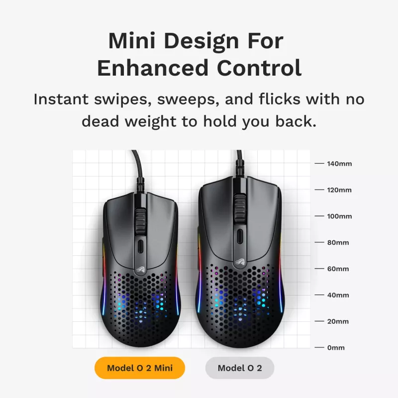 Mysz gamingowa Glorious Gaming Model O 2 Mini Gaming mysz RGB Czarny