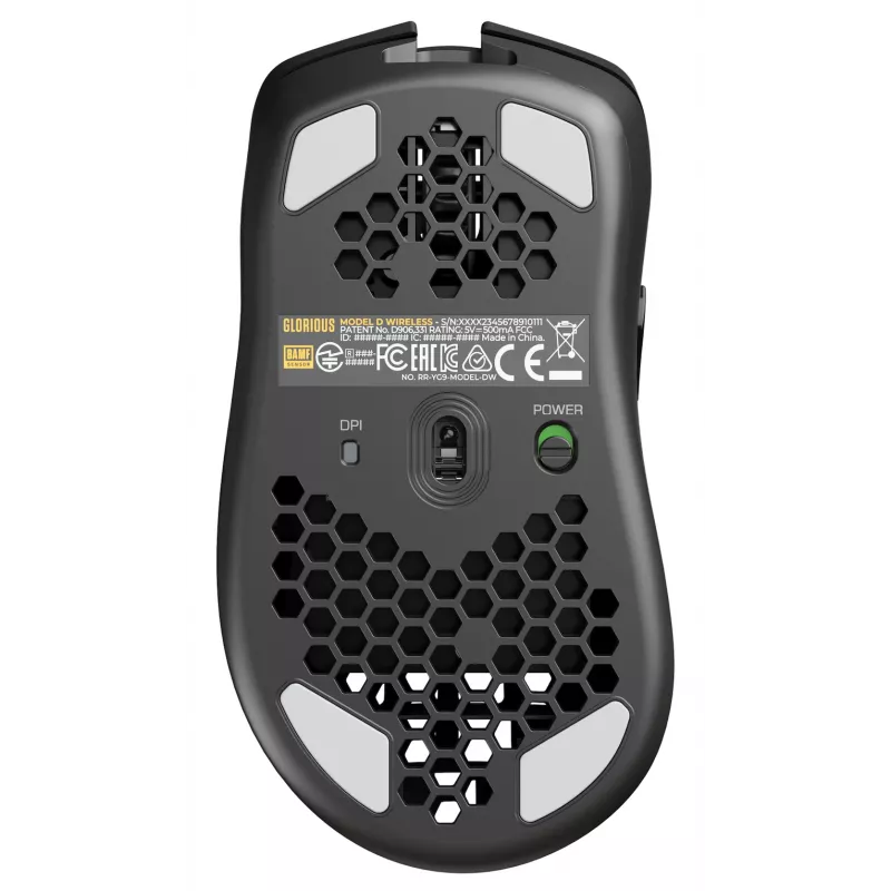Glorious Gaming Glorious Model D Wireless - Matowa czerń, Praworęczna, RF Wireless, 19000 DPI, Czarny