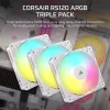 Wentylator Corsair RS120 ARGB 12 cm biały 420-2100 obr./min 3 szt.