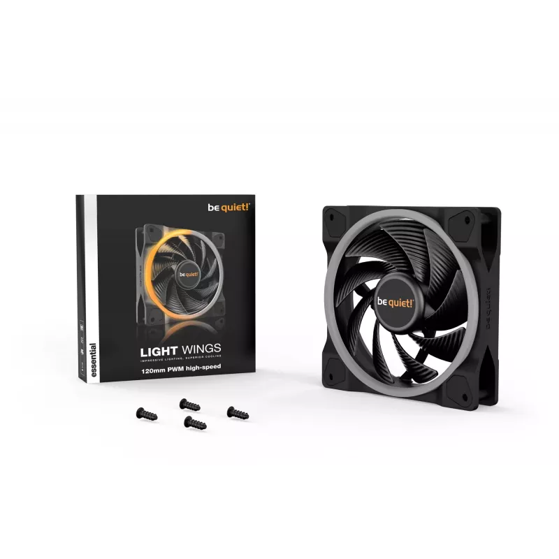 be quiet! Light Wings 120mm ARGB PWM High Speed Fan Czarny
