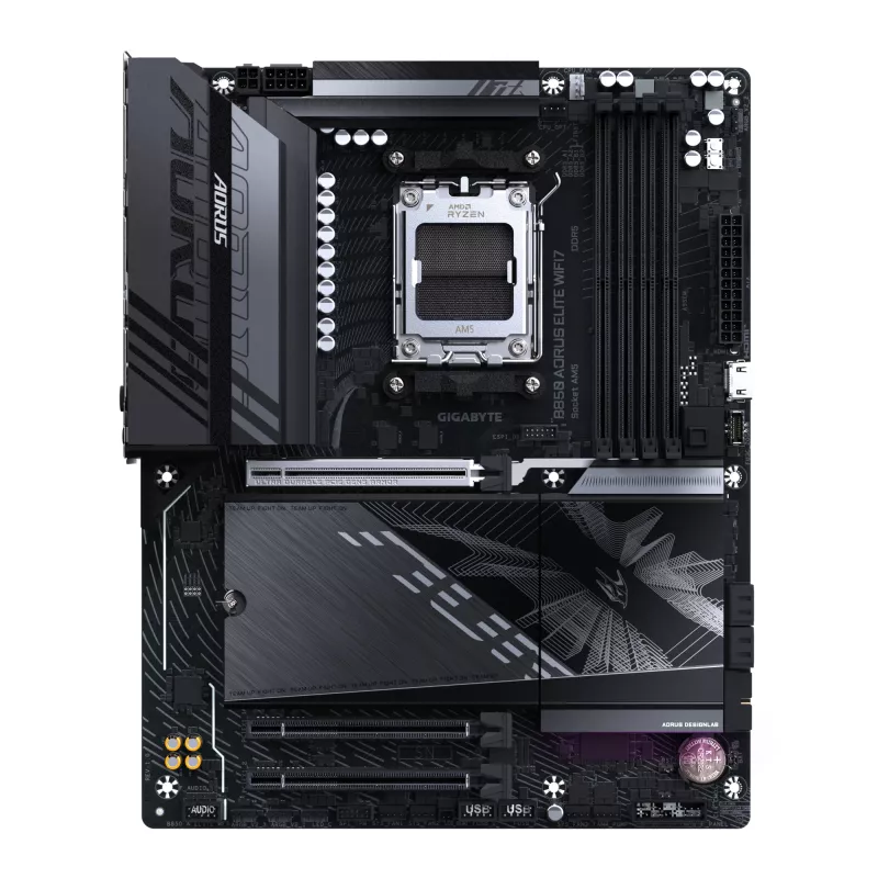 Płyta główna GIGABYTE B850 AORUS ELITE WIFI7 — AMD B850, Socket AM5, ATX, DDR5, 4x DIMM, 256GB, Wi‑Fi 7, 2.5Gb LAN