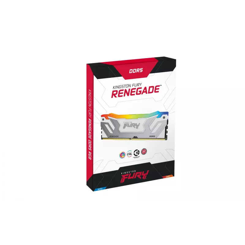 Kingston Technology FURY 48 GB 8400 MT/s DDR5 CL40 CUDIMM (zestaw 2 szt.) Renegade RGB biały XMP
