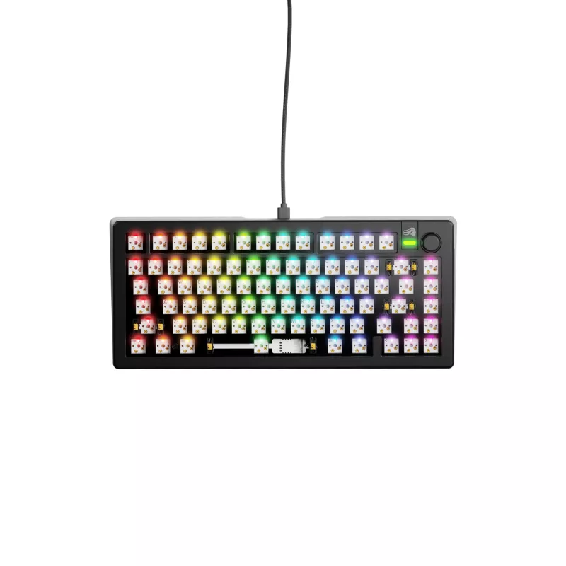 Klawiatura mechaniczna GLORIOUS GMMK 3 75% Barebones przewodowa USB RGB czarna