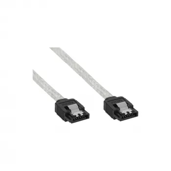 InLine Kabel SATA 6 Gb/s okrągły z zatrzaskami 0,5 m