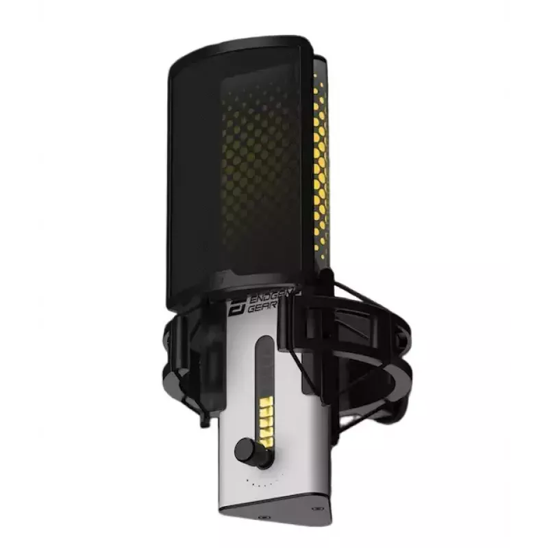 Mikrofon PC Endgame Gear XSTRM — przewodowy USB, czułość -36 dB, 20–20000 Hz, sterowanie dotykowe, kabel 2 m, czarny/biały