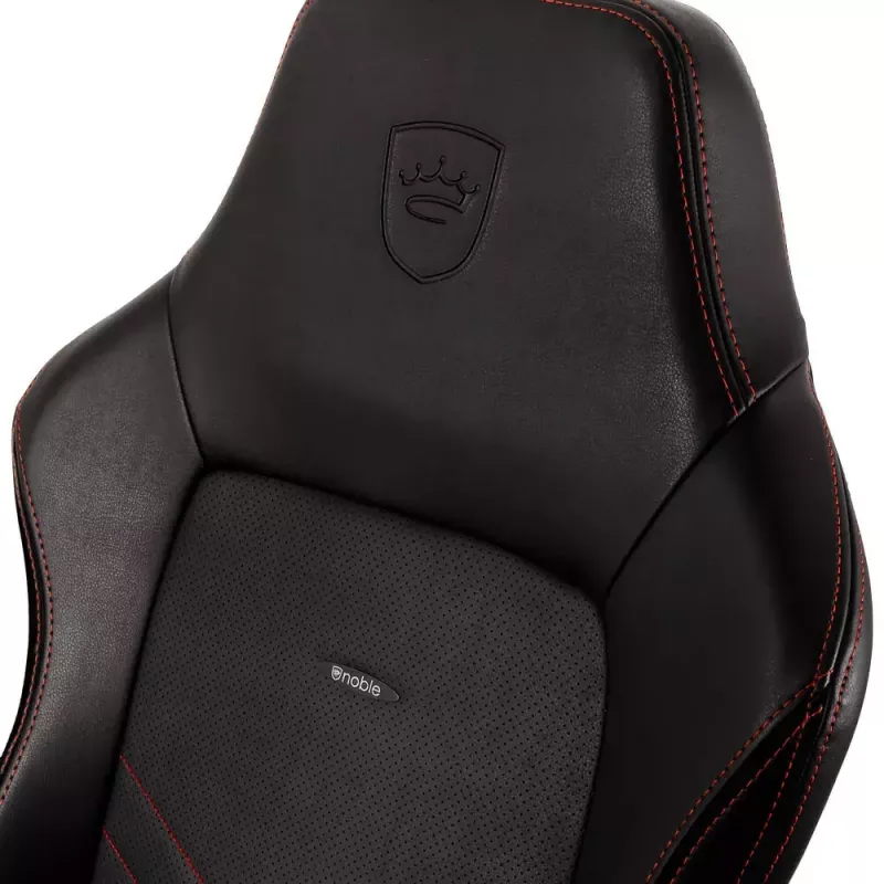 Fotel gamingowy noblechairs Hero PU Leather — siedzisko wypełnione powietrzem, wyściełane oparcie
