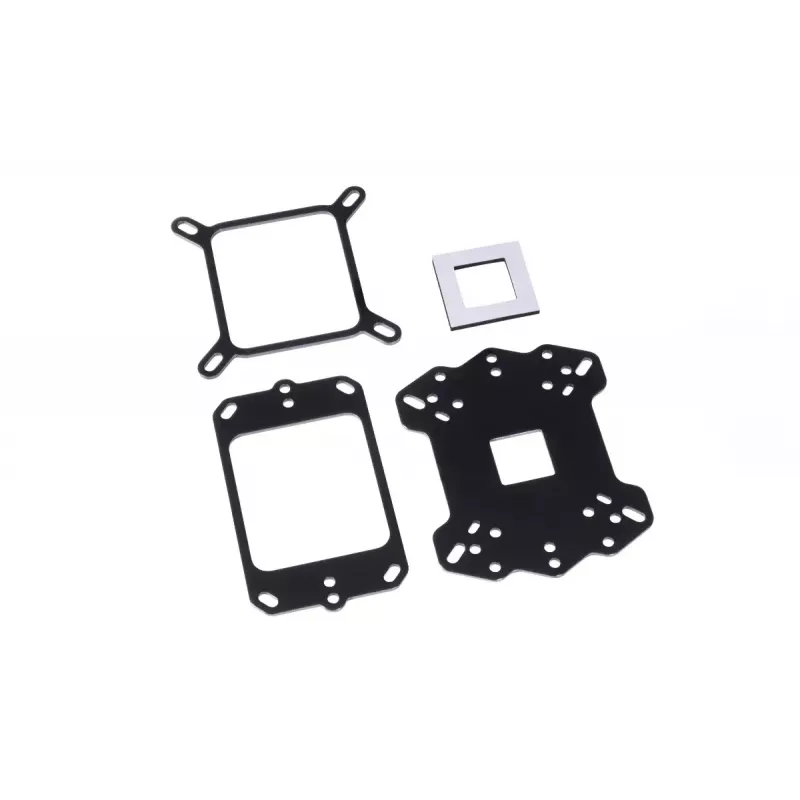 Water block + Backplate Aquatuning GmbH 13058 Acetal miedź Czarny 63mm 73mm 21mm