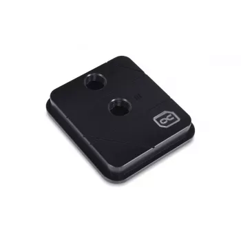 Water block + Backplate Aquatuning GmbH 13058 Acetal miedź Czarny 63mm 73mm 21mm