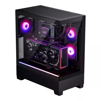 Obudowa PC Phanteks XT View Tower Czarny — Midi-Tower, szkło hartowane, RGB, obsługa ATX/EATX/Micro-ATX/Mini-ITX, GPU do 41,5 cm, chłodzenie CPU 184 mm