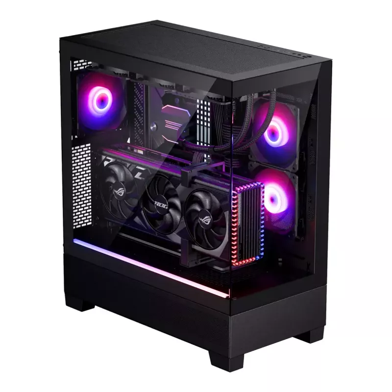 Obudowa PC Phanteks XT View Tower Czarny — Midi-Tower, szkło hartowane, RGB, obsługa ATX/EATX/Micro-ATX/Mini-ITX, GPU do 41,5 cm, chłodzenie CPU 184 mm