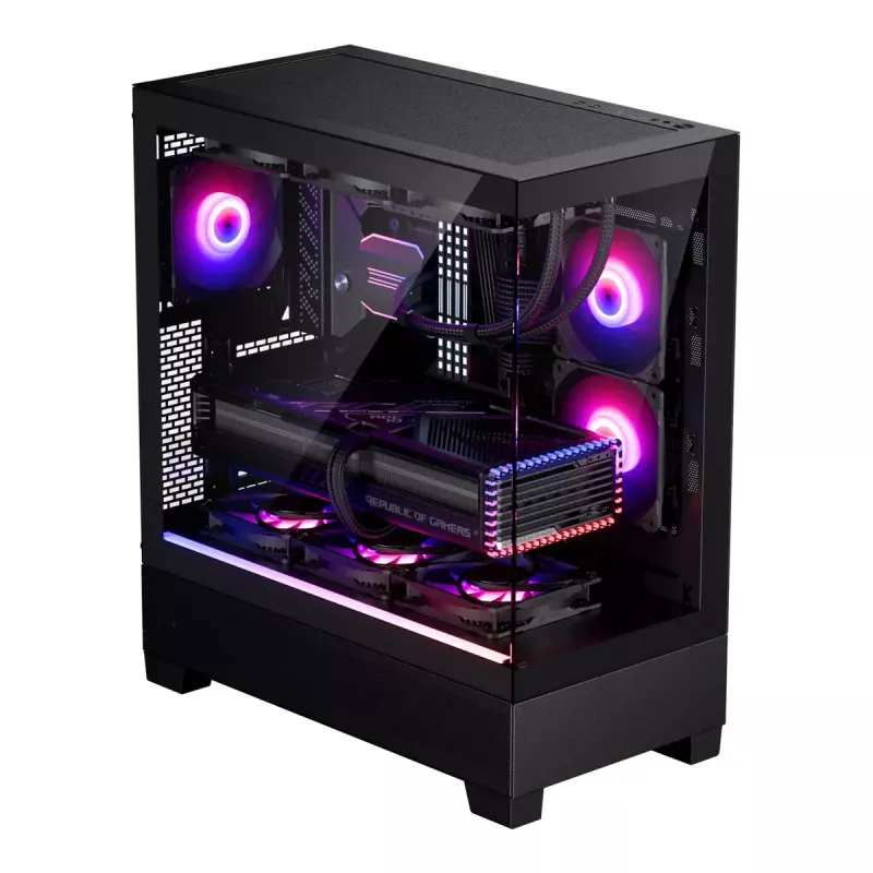 Obudowa PC Phanteks XT View Tower Czarny — Midi-Tower, szkło hartowane, RGB, obsługa ATX/EATX/Micro-ATX/Mini-ITX, GPU do 41,5 cm, chłodzenie CPU 184 mm