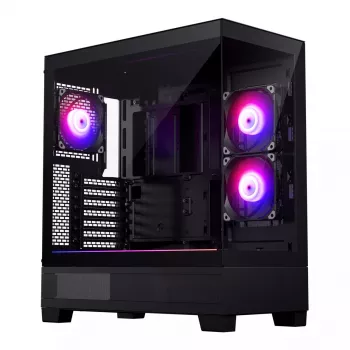Obudowa PC Phanteks XT View Tower Czarny — Midi-Tower, szkło hartowane, RGB, obsługa ATX/EATX/Micro-ATX/Mini-ITX, GPU do 41,5 cm, chłodzenie CPU 184 mm