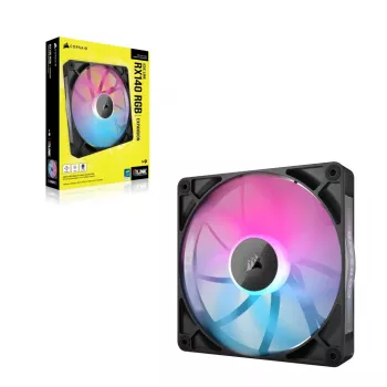 Wentylator Corsair iCUE LINK RX140 RGB 14 cm Czarny 300-1700 RPM Łożysko magnetyczne